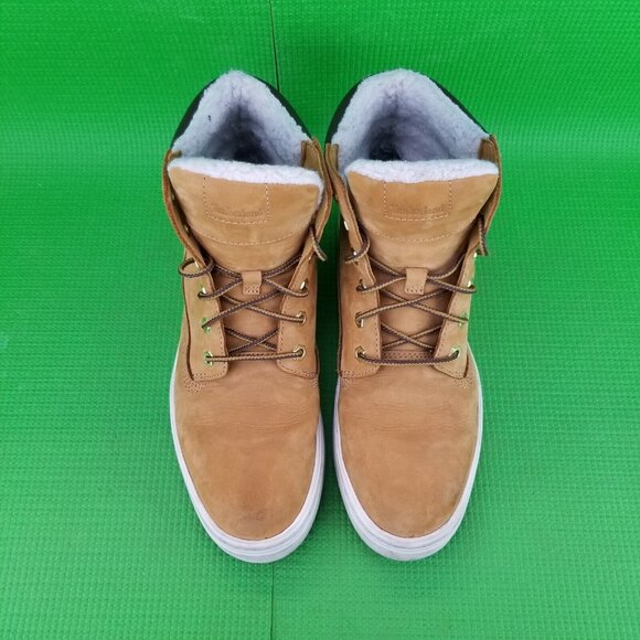 ✅Timberland LONDYN 6-inch Women's 8.5 Wheat Nubuck Faux Fur Lined Sneakers/Boots - Picture 6 of 10